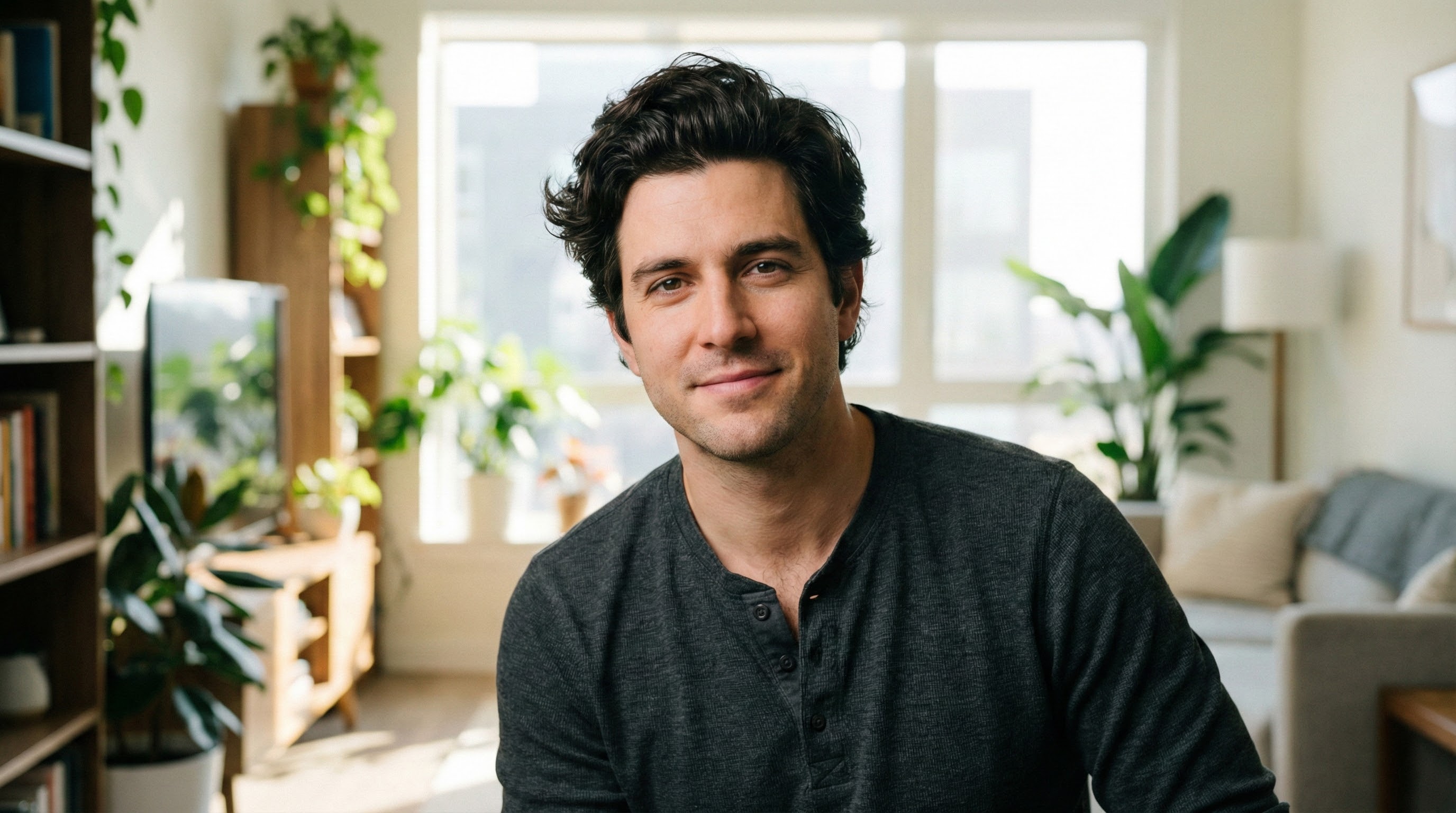 Confident man with healthy hair